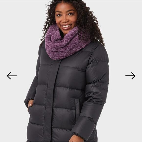 🏝️32 DEGREES, Sherpa Infinity Scarf, Purple, one size - Picture 2 of 7